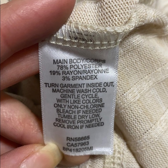 BP. Cozy Ribbed Turtleneck Top - Cream White - Picture 8 of 8